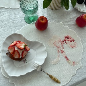 신상[7월럭키SALE] 블랑슈아 블루밍 리본 핑크 테이블 식탁 플레이스 매트